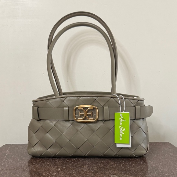Sam Edelman Handbags - NWT! Sam Edelman Taupe Woven Leather Shoulder Bag